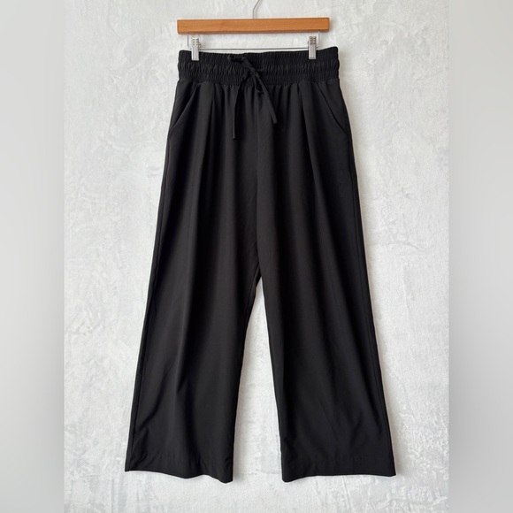 KELSEY WELLS X Albion Black Wide Leg casual pull on Pants size large Petite - Picture 1 of 10